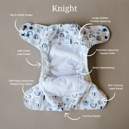Knight Night Nappy 2.0 + INSERT SET | PRELOVED