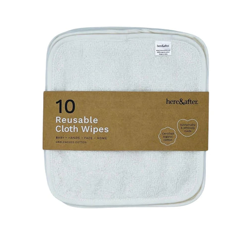 Here & After Reusable Organic Cloth Wipes