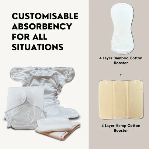 OSFM Bamboo Fitted Nappy + INSERTS | NEW