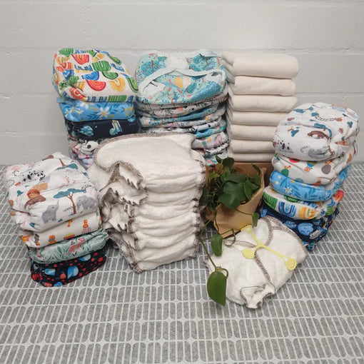 TEMPLATE IT'S ALL ABOUT BUBBLEBUBS | Newborn Cloth Nappy Hire Package | Bubblebubs Mixed Stash