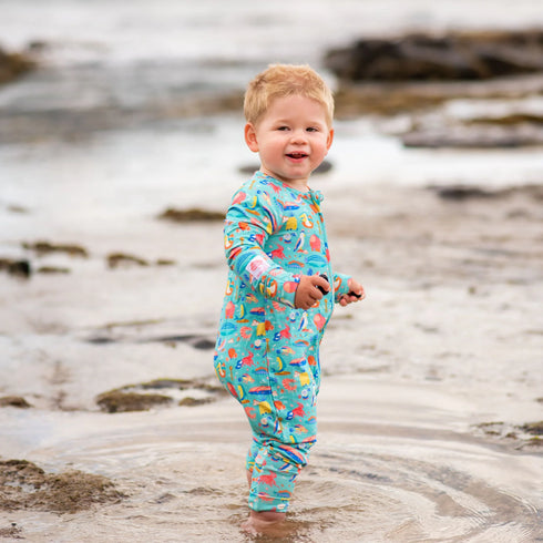Bamboo Romper Bootysuit V3.0 LONG SLEEVED : Big Things by ELLIE WHITTAKER
