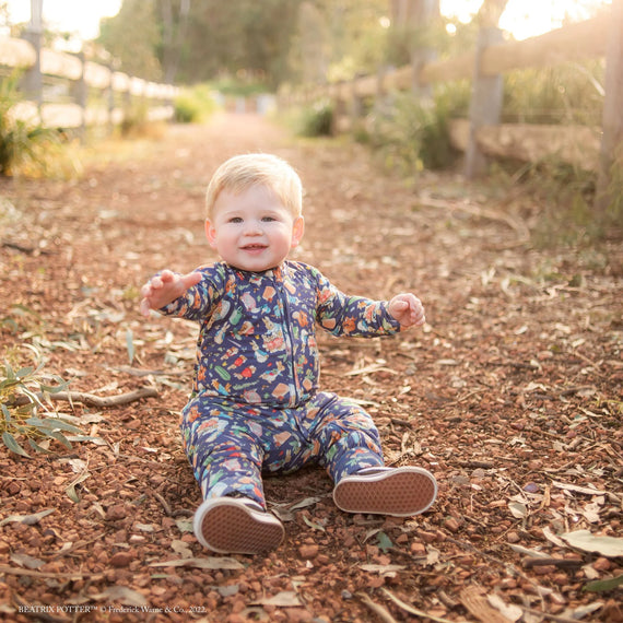 Monarch Store Bamboo Romper (Bootysuit) V3.0 LONG SLEEVED : Peter Rabbit Classic