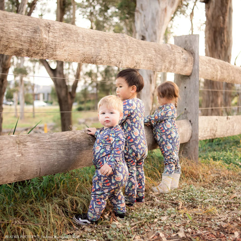 Monarch Store Bamboo Romper (Bootysuit) V3.0 LONG SLEEVED : Peter Rabbit Classic