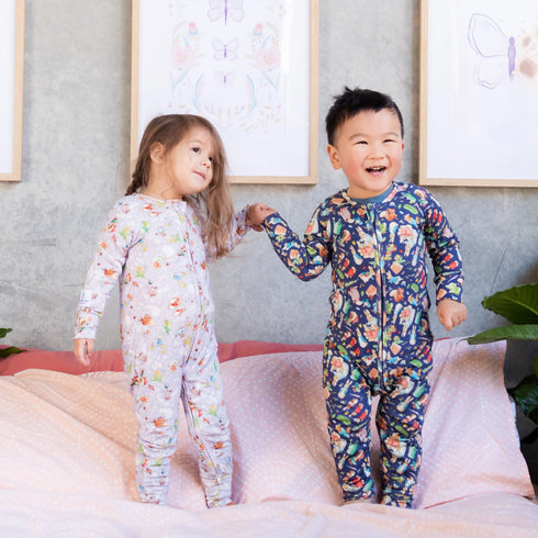 Monarch Store Bamboo Romper (Bootysuit) V3.0 LONG SLEEVED : Peter Rabbit in Spring