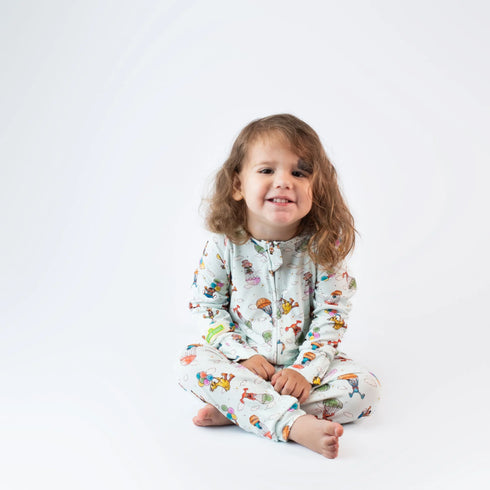 Monarch Store Bamboo Romper (Bootysuit) V3.0 LONG SLEEVED : Sesame Street Nostalgia