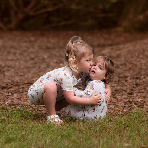 Monarch Store Bamboo Romper (Bootysuit) V3.0 LONG SLEEVED : Sesame Street Nostalgia