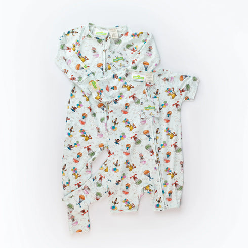 Monarch Store Bamboo Romper (Bootysuit) V3.0 LONG SLEEVED : Sesame Street Nostalgia