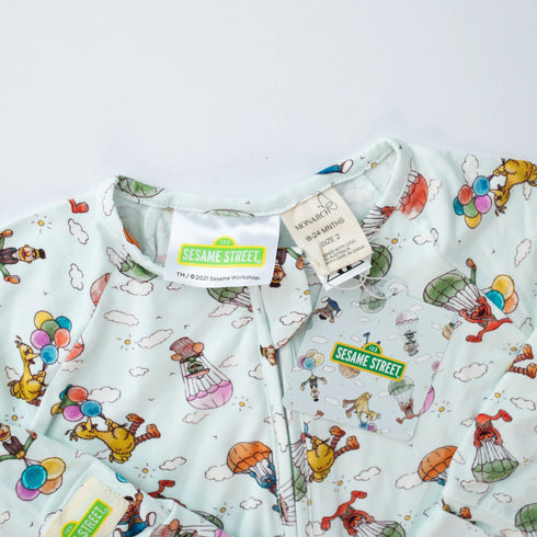Monarch Store Bamboo Romper (Bootysuit) V3.0 LONG SLEEVED : Sesame Street Nostalgia