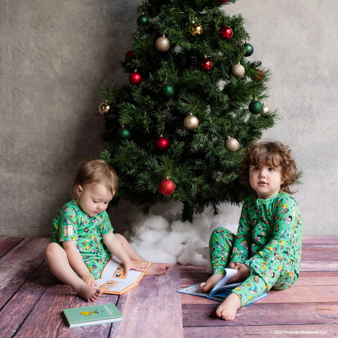 Monarch Store Bamboo Romper (Bootysuit) V3.0 LONG SLEEVED : Snoopy - The Green Collection