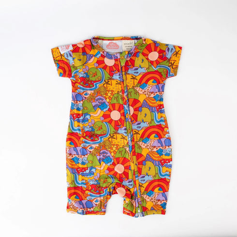Monarch Store Bamboo Romper (Bootysuit) V3.0 SHORT : Sunburst Country by ELLIE WHITTAKER