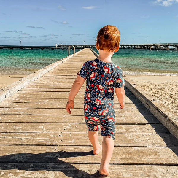 Monarch Store Bamboo Romper (Bootysuit) V3.0 SHORT SLEEVED : Paddington Baby