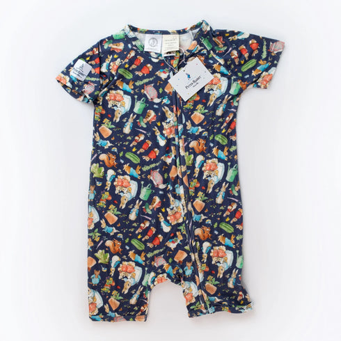 Monarch Store Bamboo Romper (Bootysuit) V3.0 SHORT SLEEVED : Peter Rabbit Classic