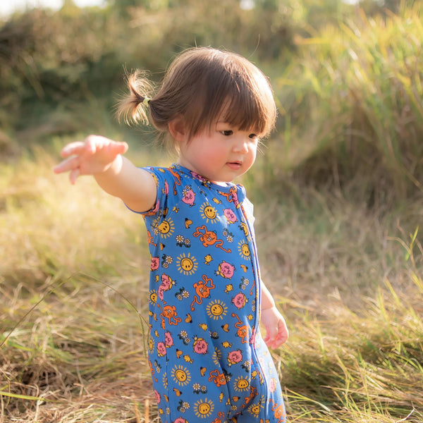 Monarch Store Bamboo Romper (Bootysuit) V3.0 SHORT : Mr. Men Little Miss - Retro