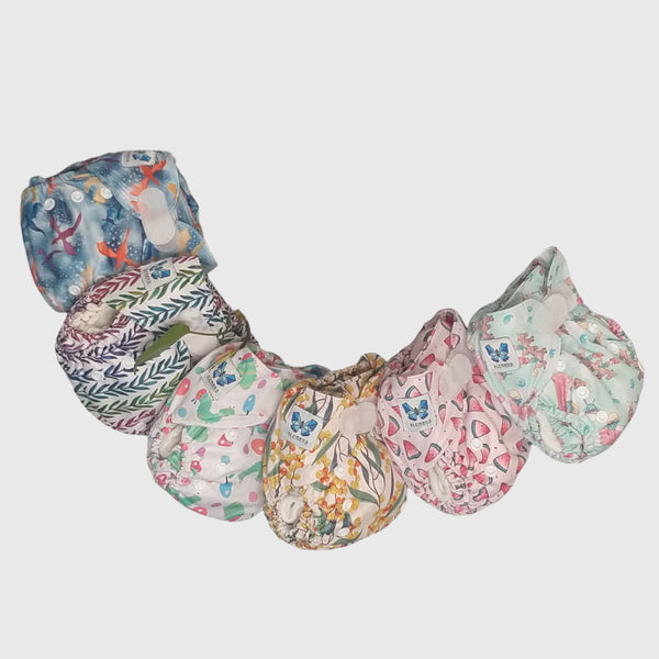 ONE BRAND, ONE STYLE | Newborn Modern Cloth Nappy Hire Package | Alcmena All in Two