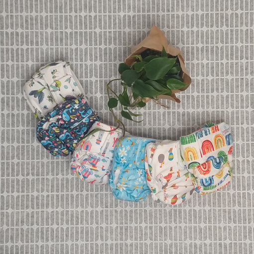 TEMPLATE ONE BRAND, ONE STYLE | Newborn Modern Cloth Nappy Hire Package | Bubblebubs Pebbles All in One