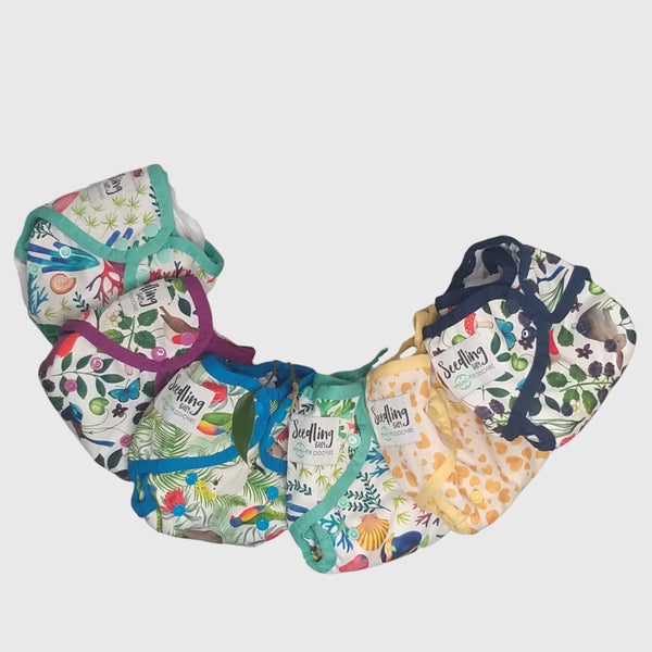 ONE BRAND, ONE STYLE | Newborn Modern Cloth Nappy Hire Package | Seedling Baby Mini-fit Pocket
