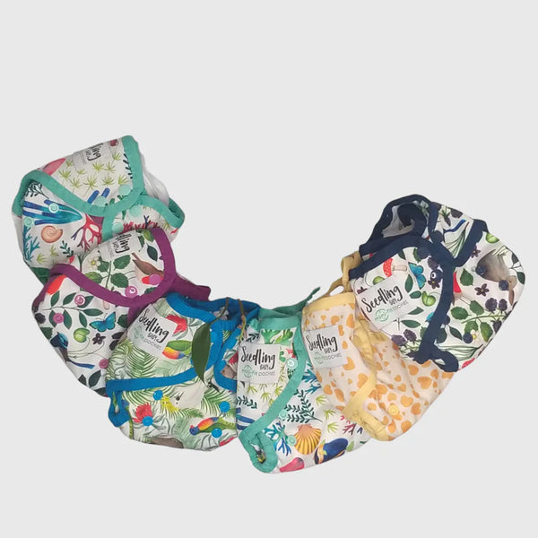 TEMPLATE ONE BRAND, ONE STYLE | Newborn Modern Cloth Nappy Hire Package | Seedling Baby Mini-fit Pocket