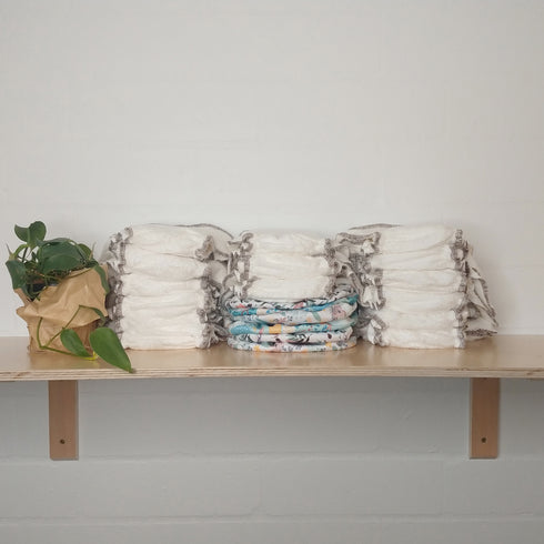 KEEPING IT SIMPLE | Newborn Traditional Cloth Nappy Hire Package | Bubblebubs Bambams + Covers