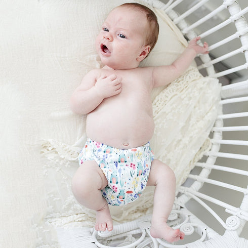 ONE BRAND, ONE STYLE | Newborn Modern Cloth Nappy Hire Package | Bubblebubs BoPeep All in Two